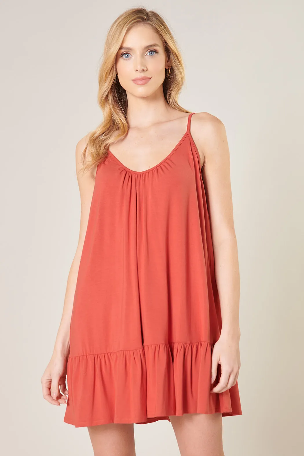 Sicily Trapeze Mini Tank Jersey Knit Dress