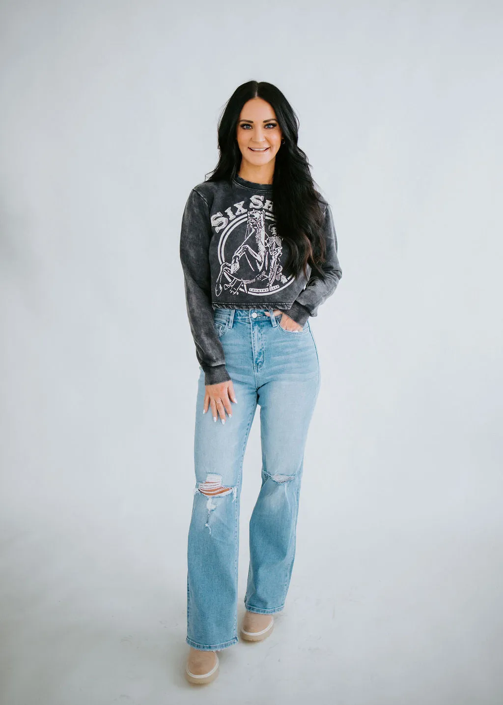 Six Shooter Cropped Sweatshirt