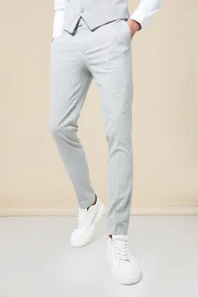 Skinny Pinstripe Suit Trousers