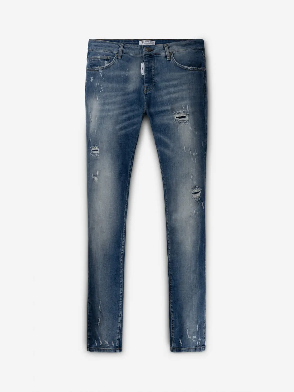 Slim Denim Jeans | Light Blue - Washed