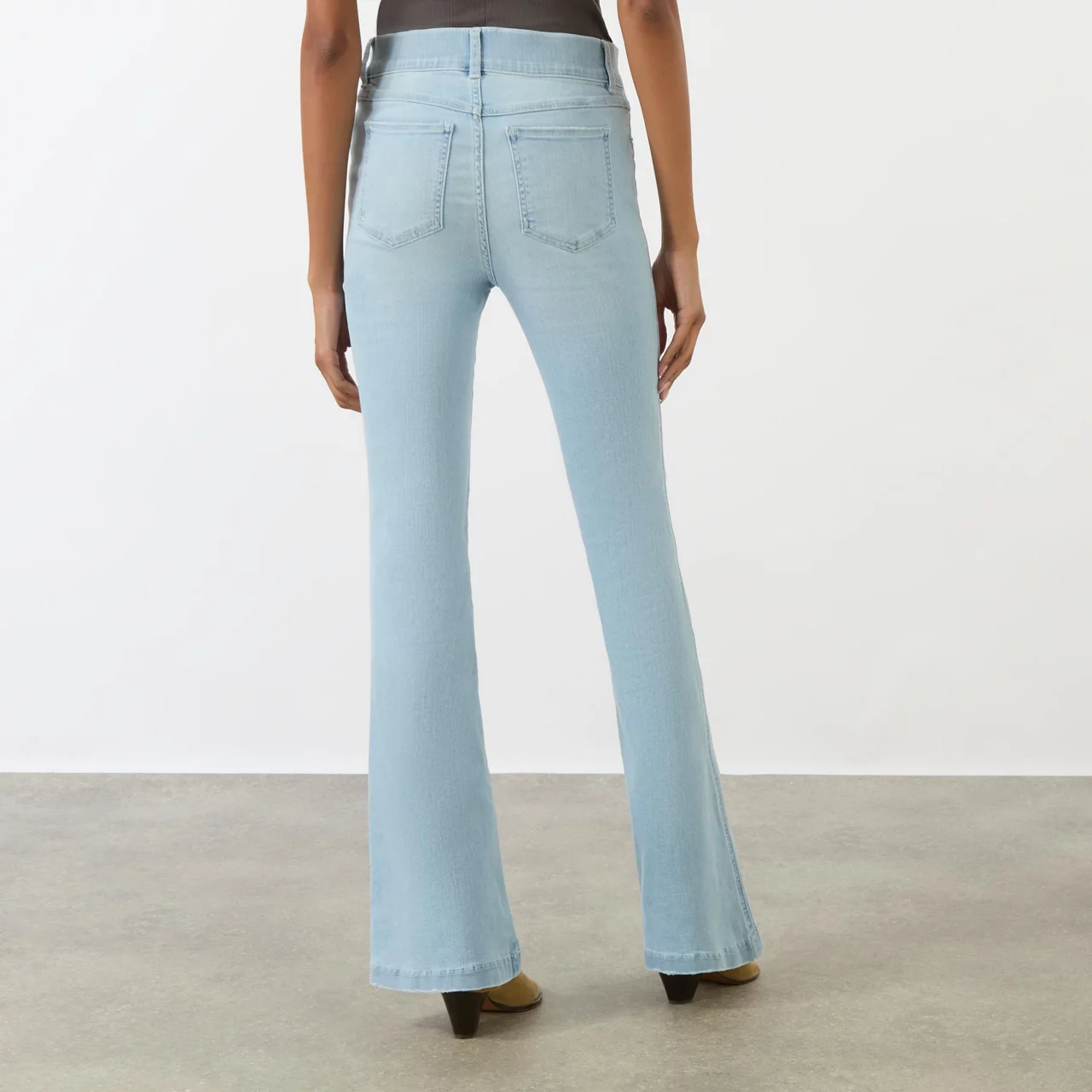 SPANX High-Rise Flared Jeans - Light Blue