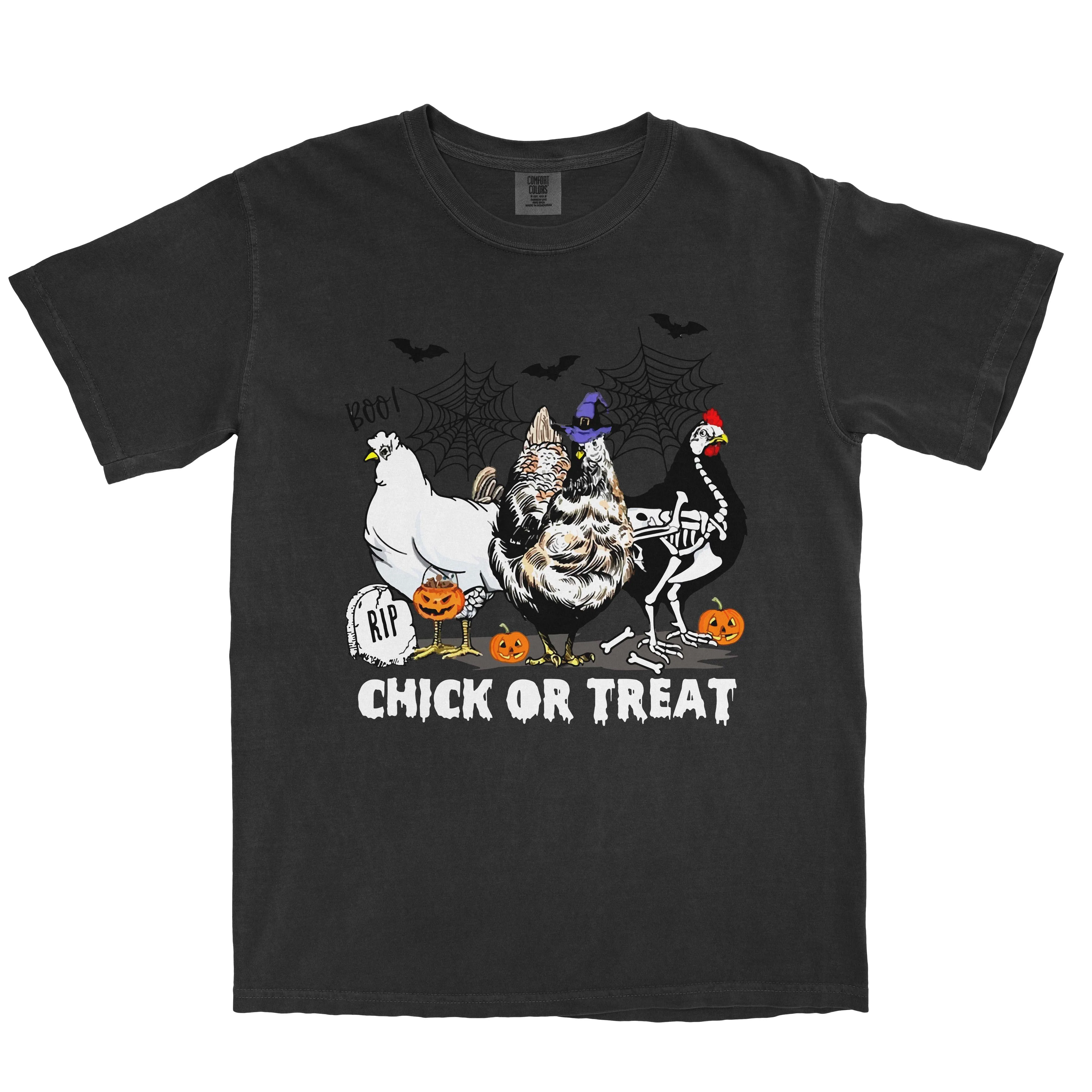 SPOOKY CHICK OR TREAT FARM HALLOWEEN SHIRT