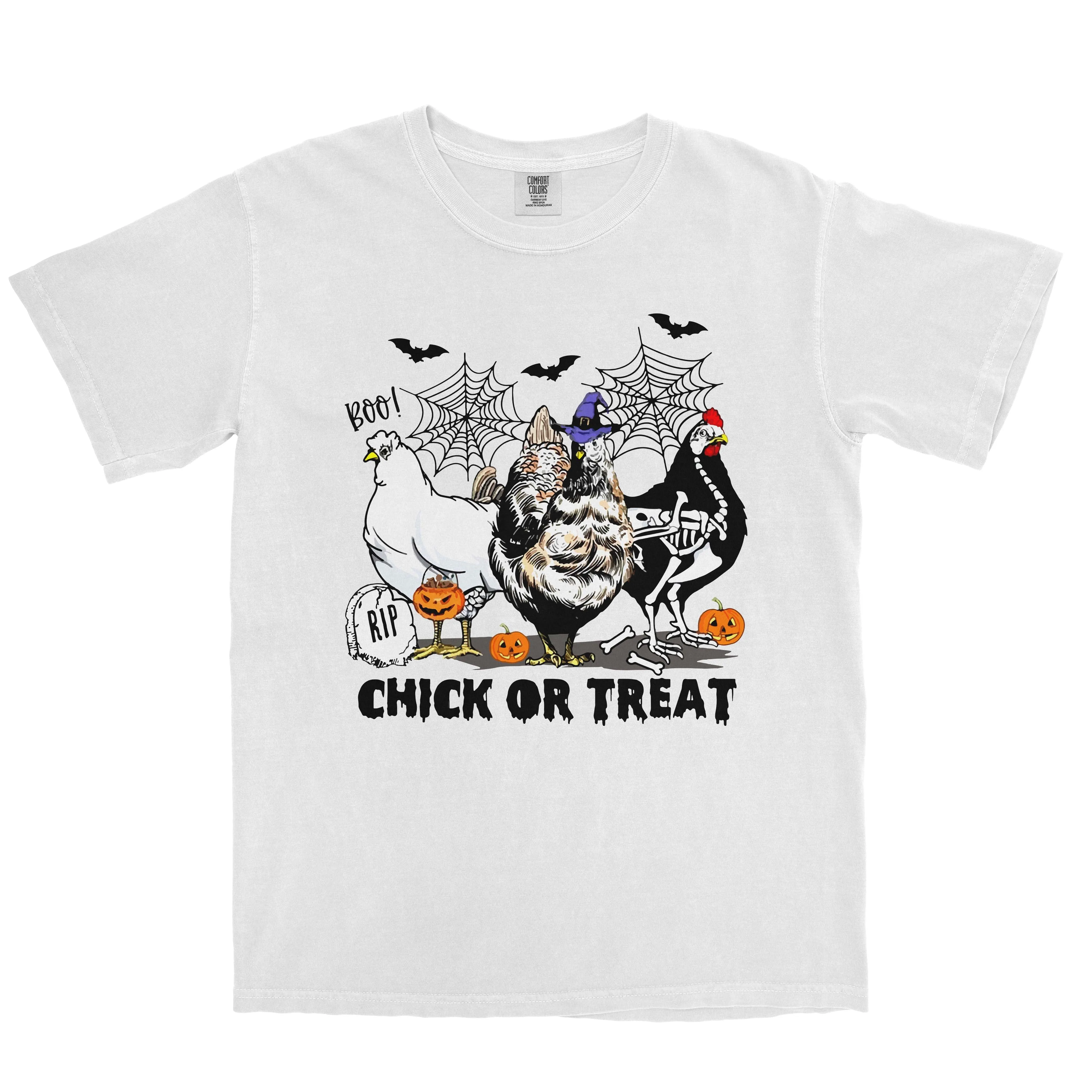 SPOOKY CHICK OR TREAT FARM HALLOWEEN SHIRT