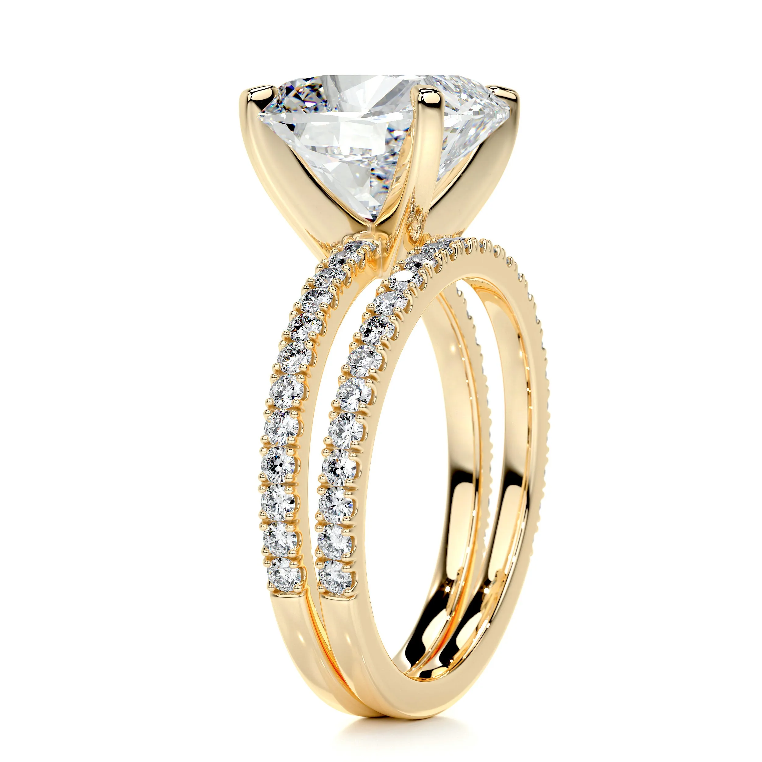 Stephanie Diamond Bridal Set -18K Yellow Gold