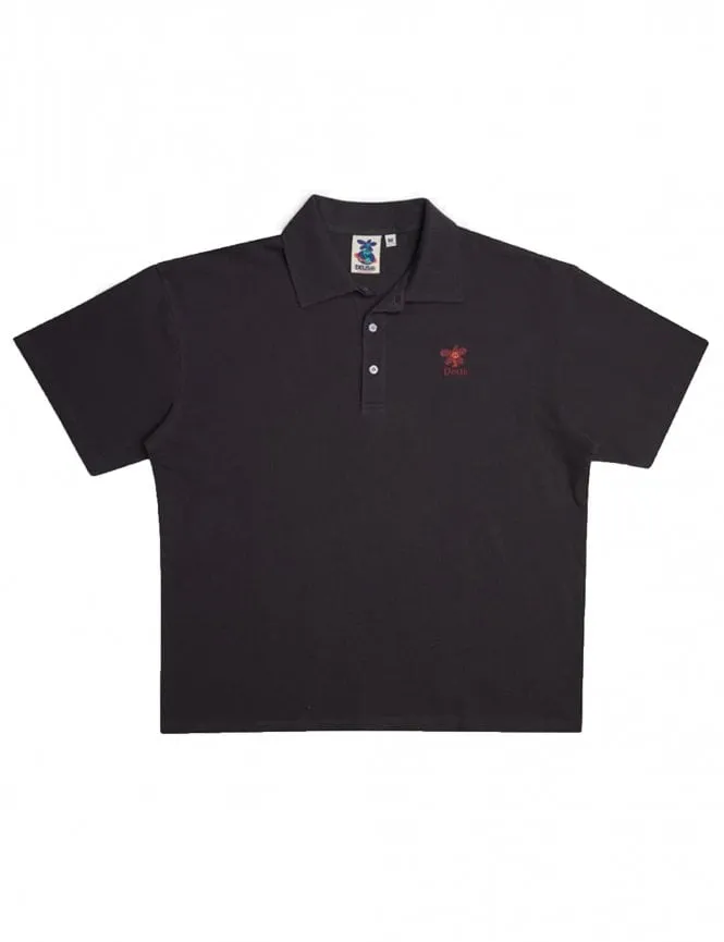 Stokes Record Polo Tee - Anthracite