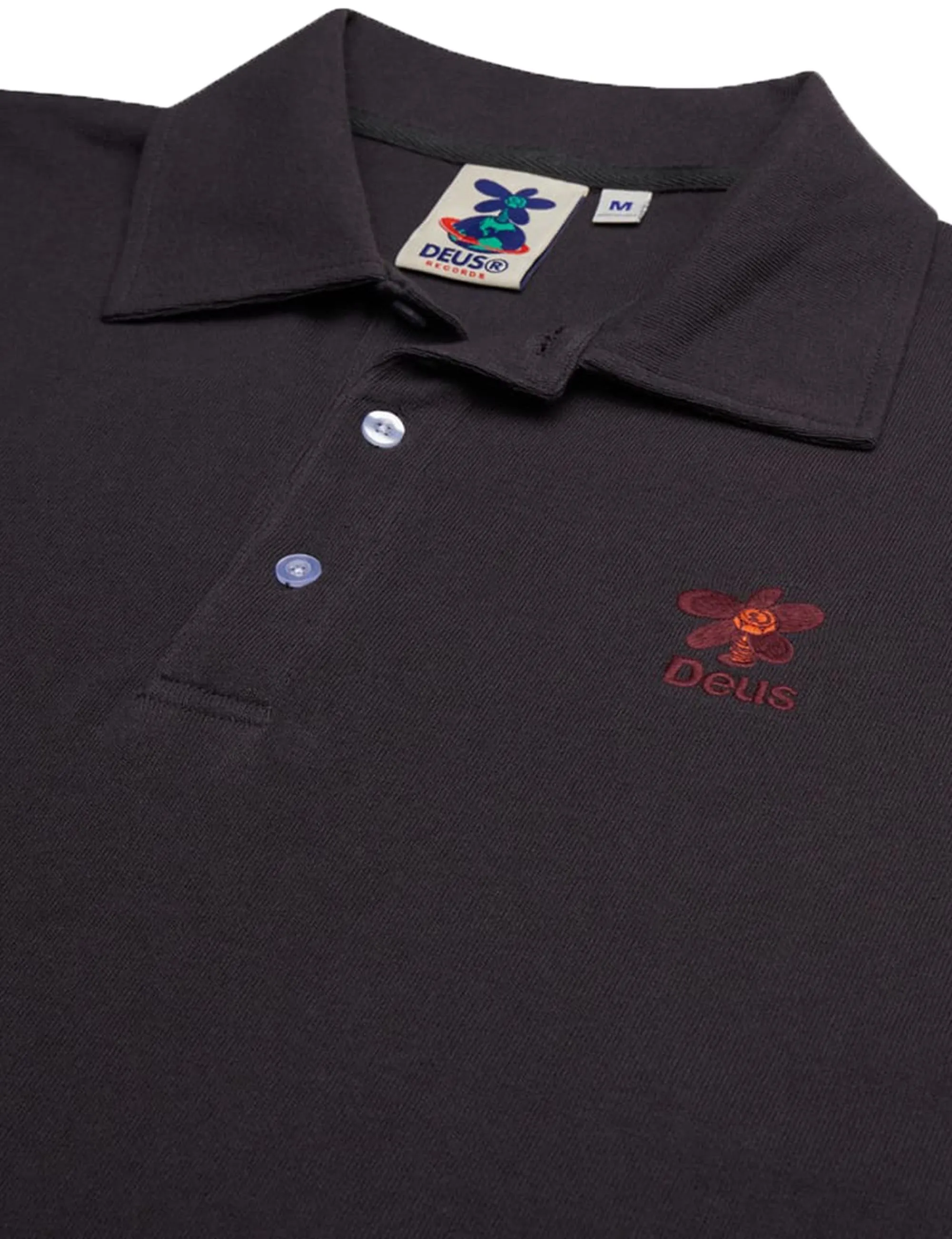 Stokes Record Polo Tee - Anthracite