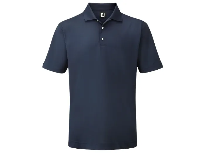 Mens FootJoy Navy Pique Performance Polo Shirts