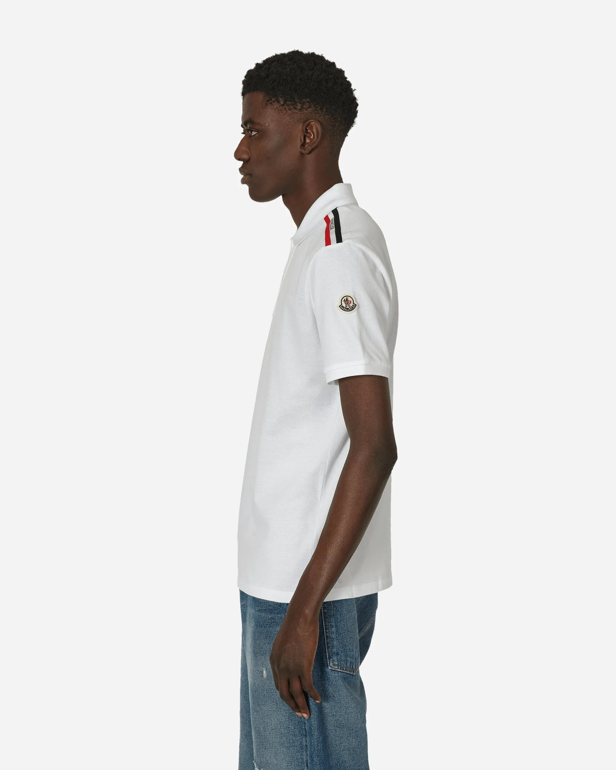 Striped Polo Shirt White