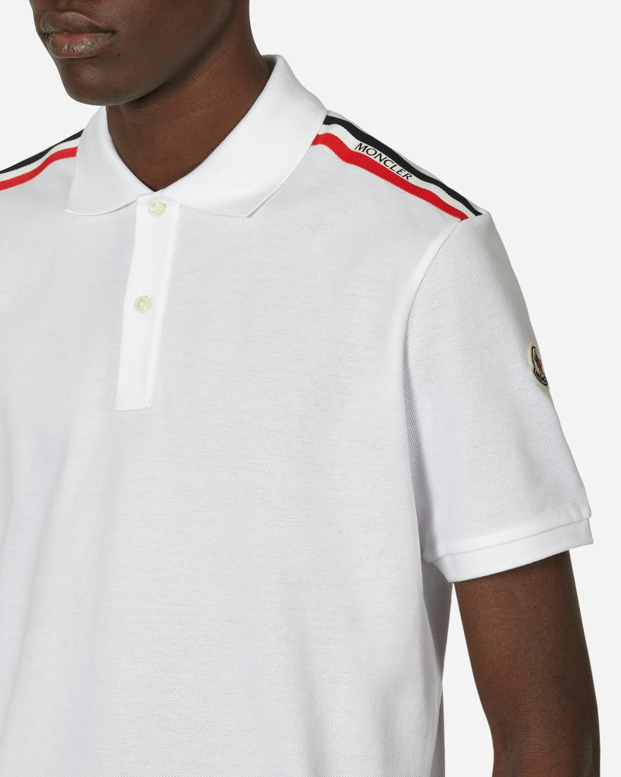 Striped Polo Shirt White