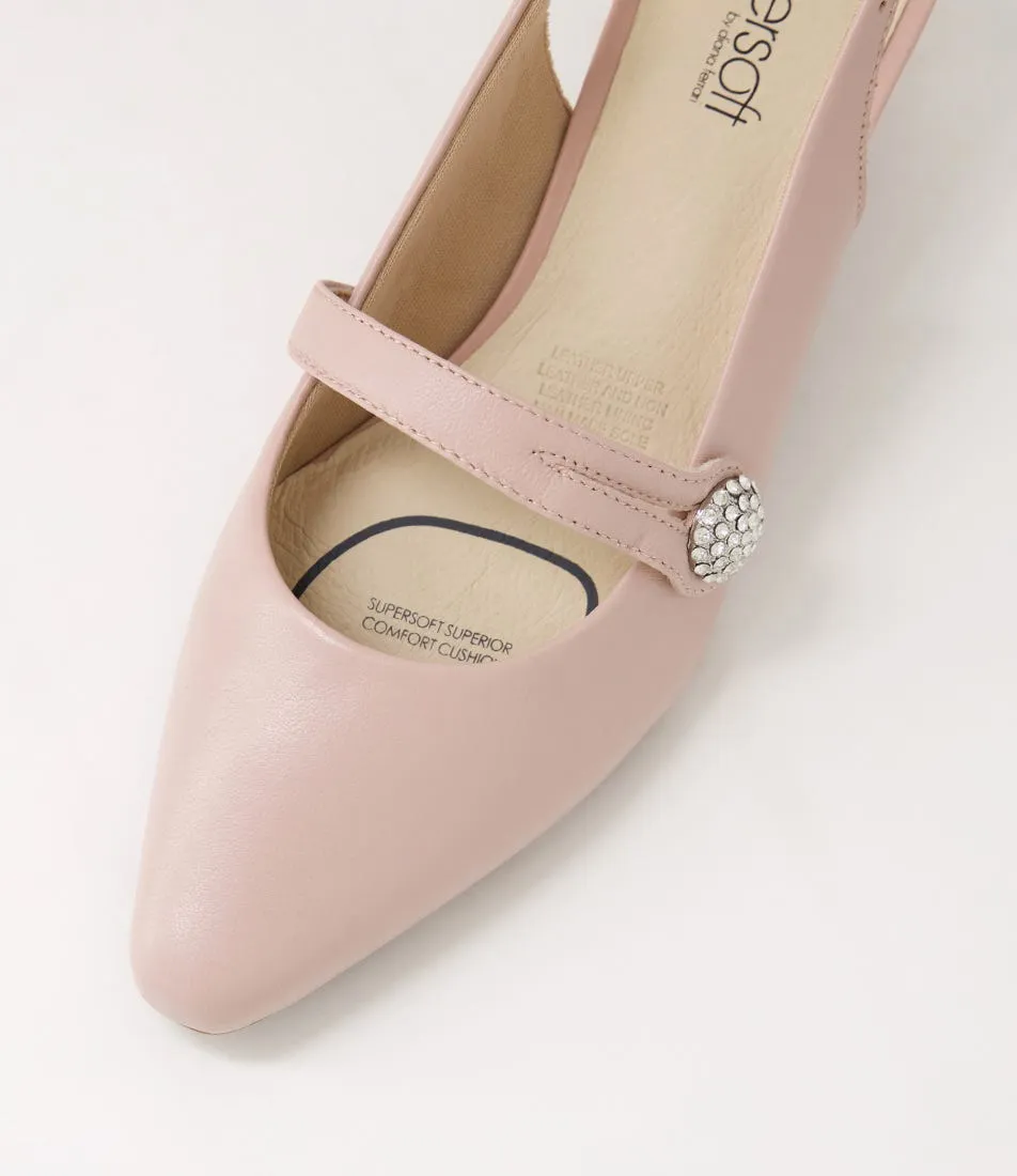 SUPERSOFT Lisshle2 Blush Leather Heels