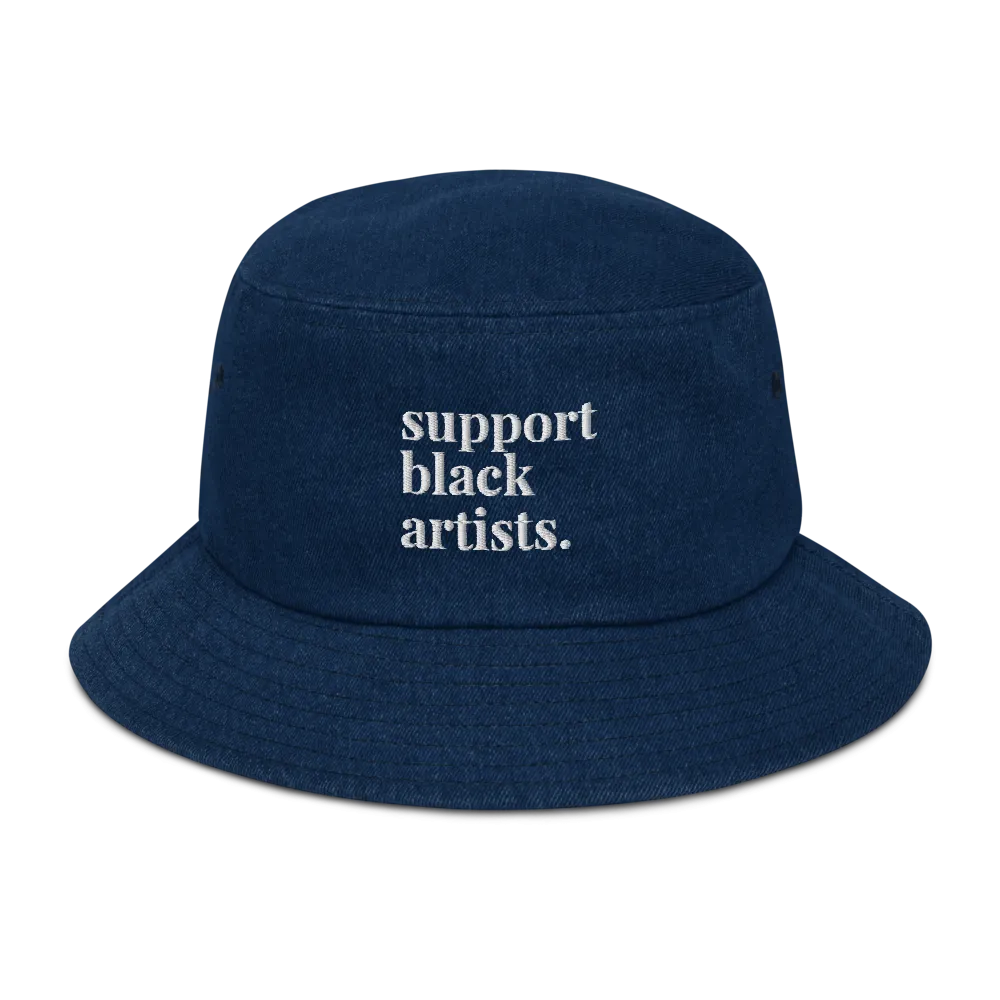 Support Black Artists Denim Bucket Hat