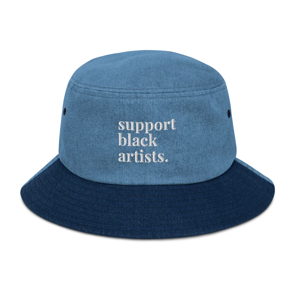 Support Black Artists Denim Bucket Hat