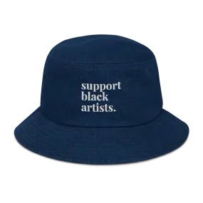 Support Black Artists Denim Bucket Hat