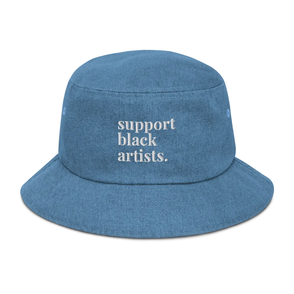 Support Black Artists Denim Bucket Hat