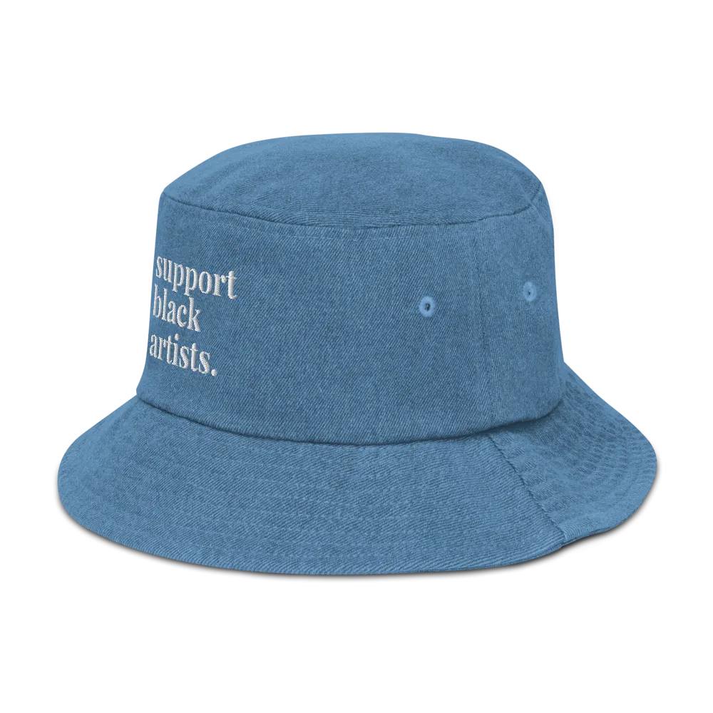 Support Black Artists Denim Bucket Hat