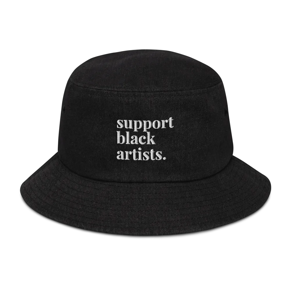 Support Black Artists Denim Bucket Hat