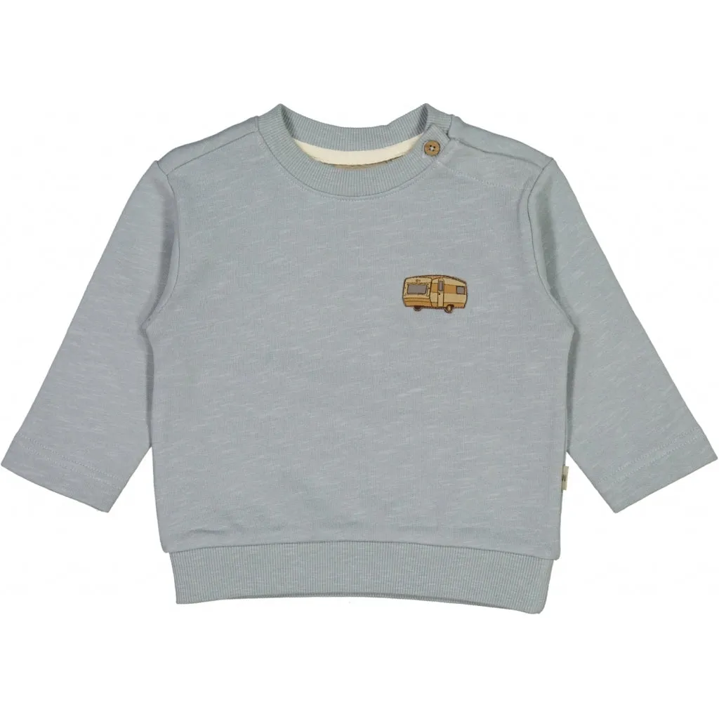 Sweatshirt Camping Badge - dusty dove