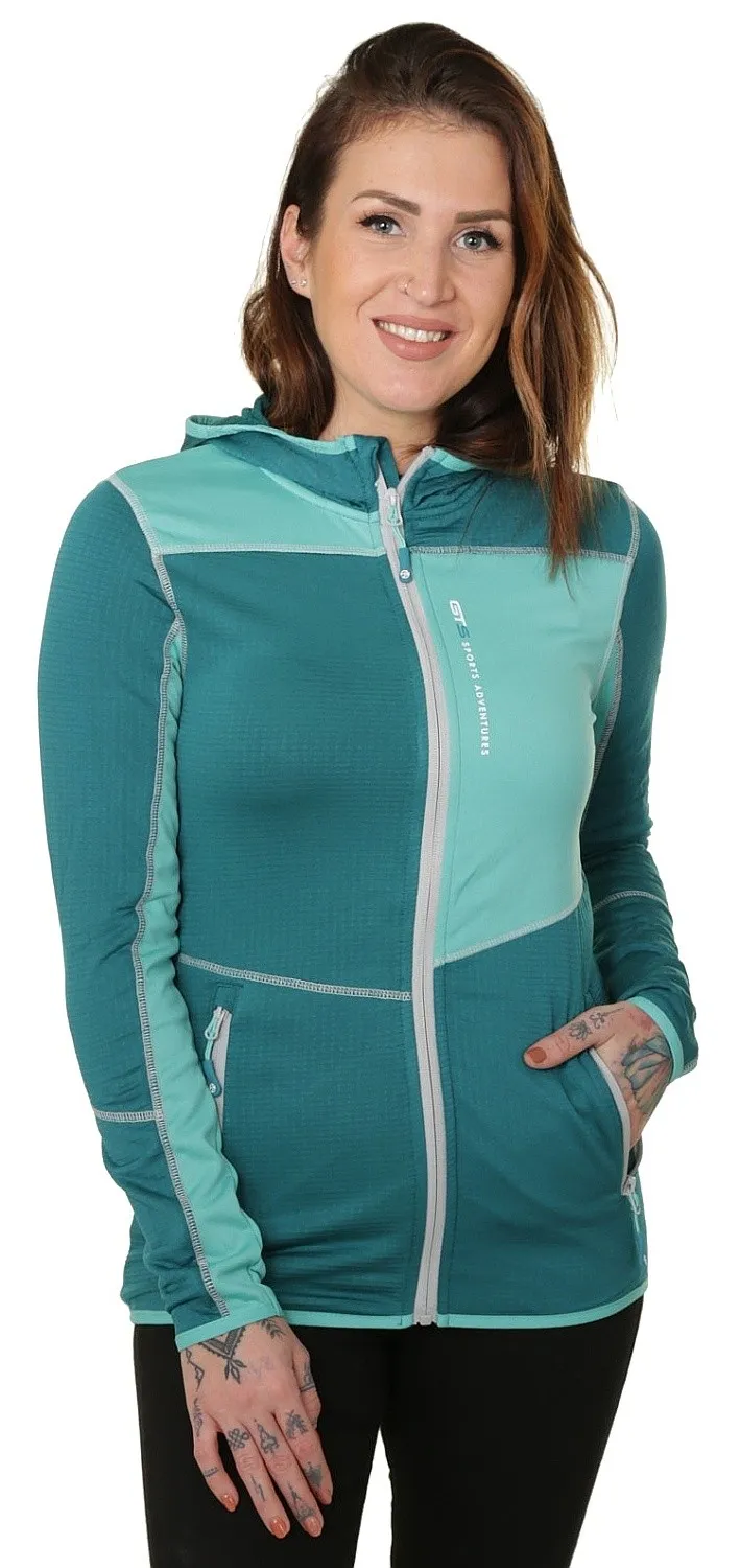 sweatshirt GTS 3015L Waffle Fleece Zip - Ocean - women´s