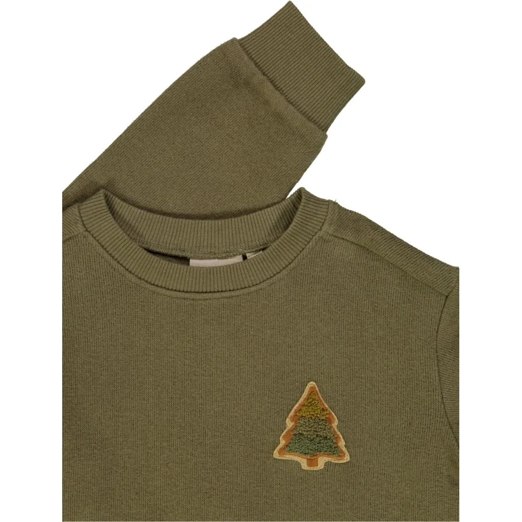 Sweatshirt Pinetree Terry Badge - dry pine