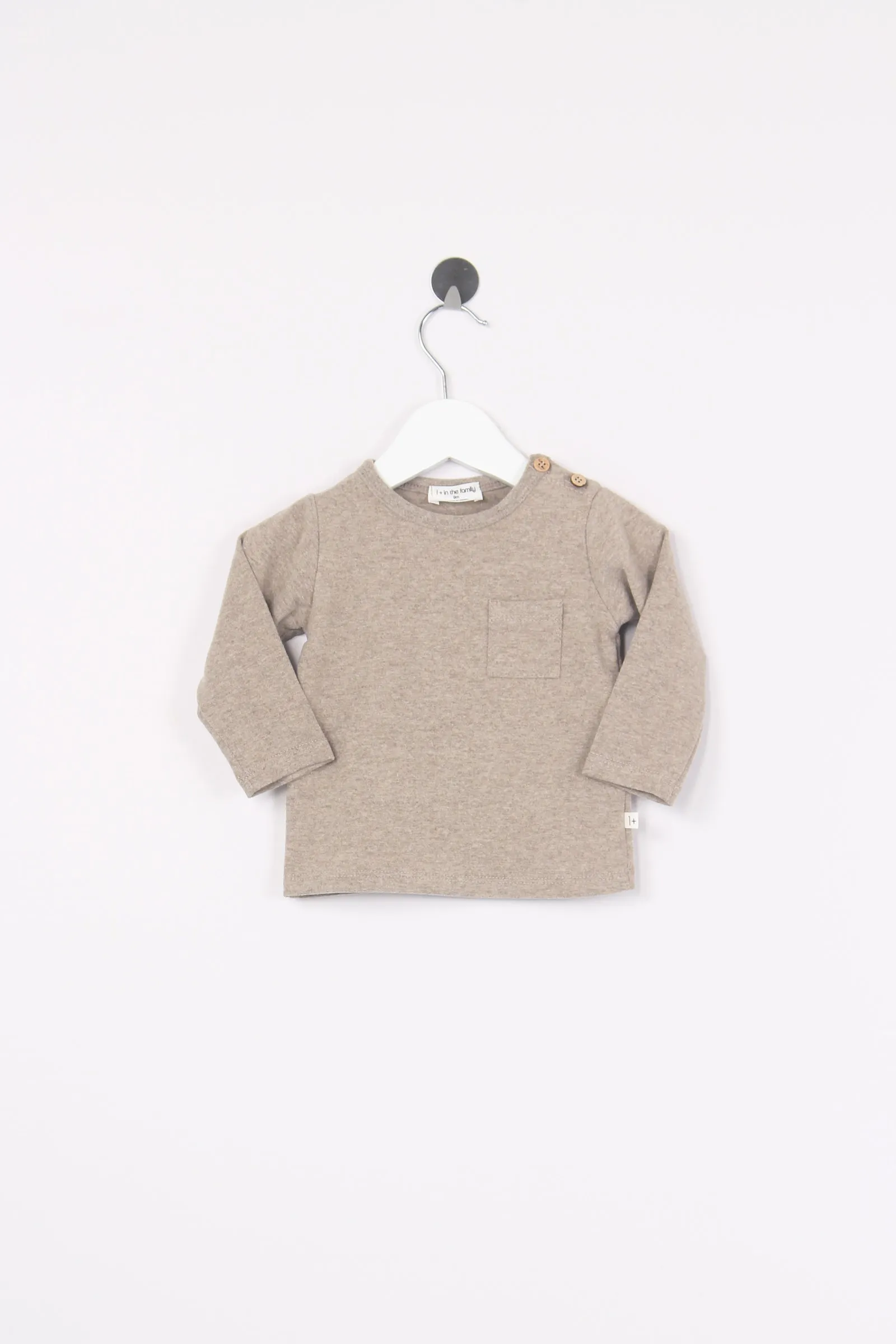 Taupe Cotton T-shirt