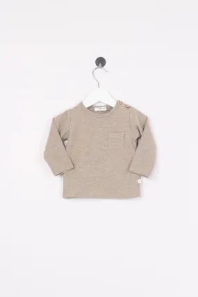 Taupe Cotton T-shirt