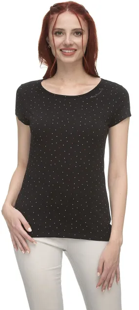 T-Shirt Ragwear Mintt Dots - 1010/Black - women´s