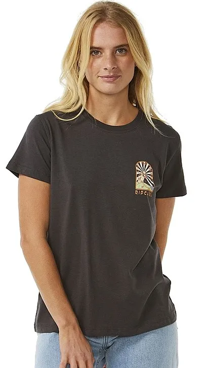 T-Shirt Rip Curl Magic Bay Standard - Wasched Black - women´s