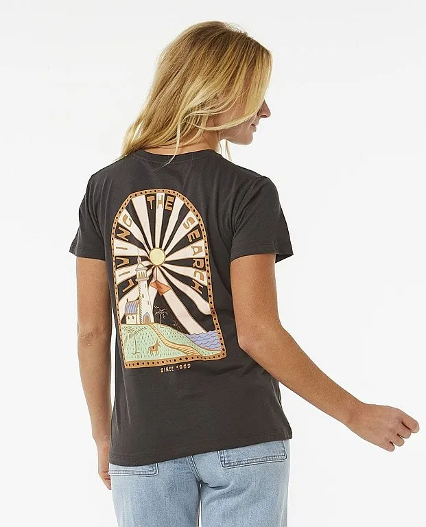 T-Shirt Rip Curl Magic Bay Standard - Wasched Black - women´s