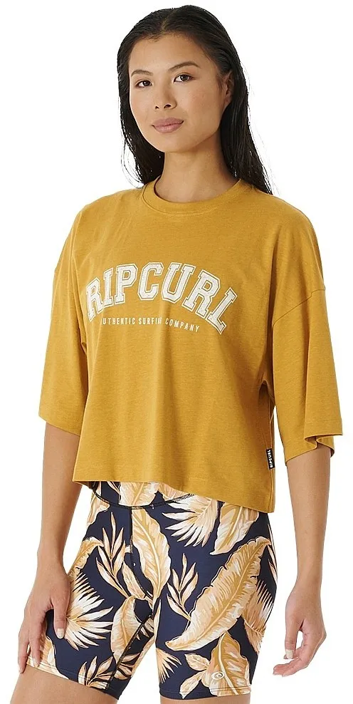 T-Shirt Rip Curl Seacell Crop Heritage - Gold - women´s