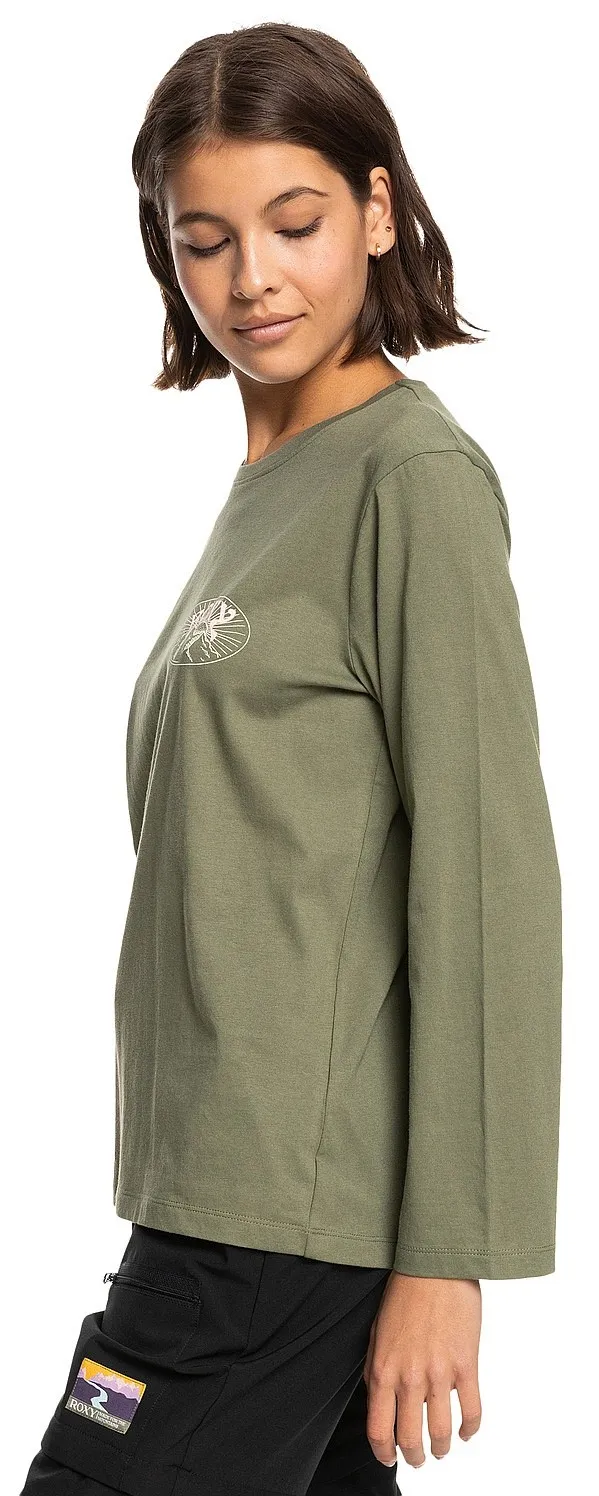 T-Shirt Roxy I Am A Rider LS - TPC0/Deep Lichen Green - women´s