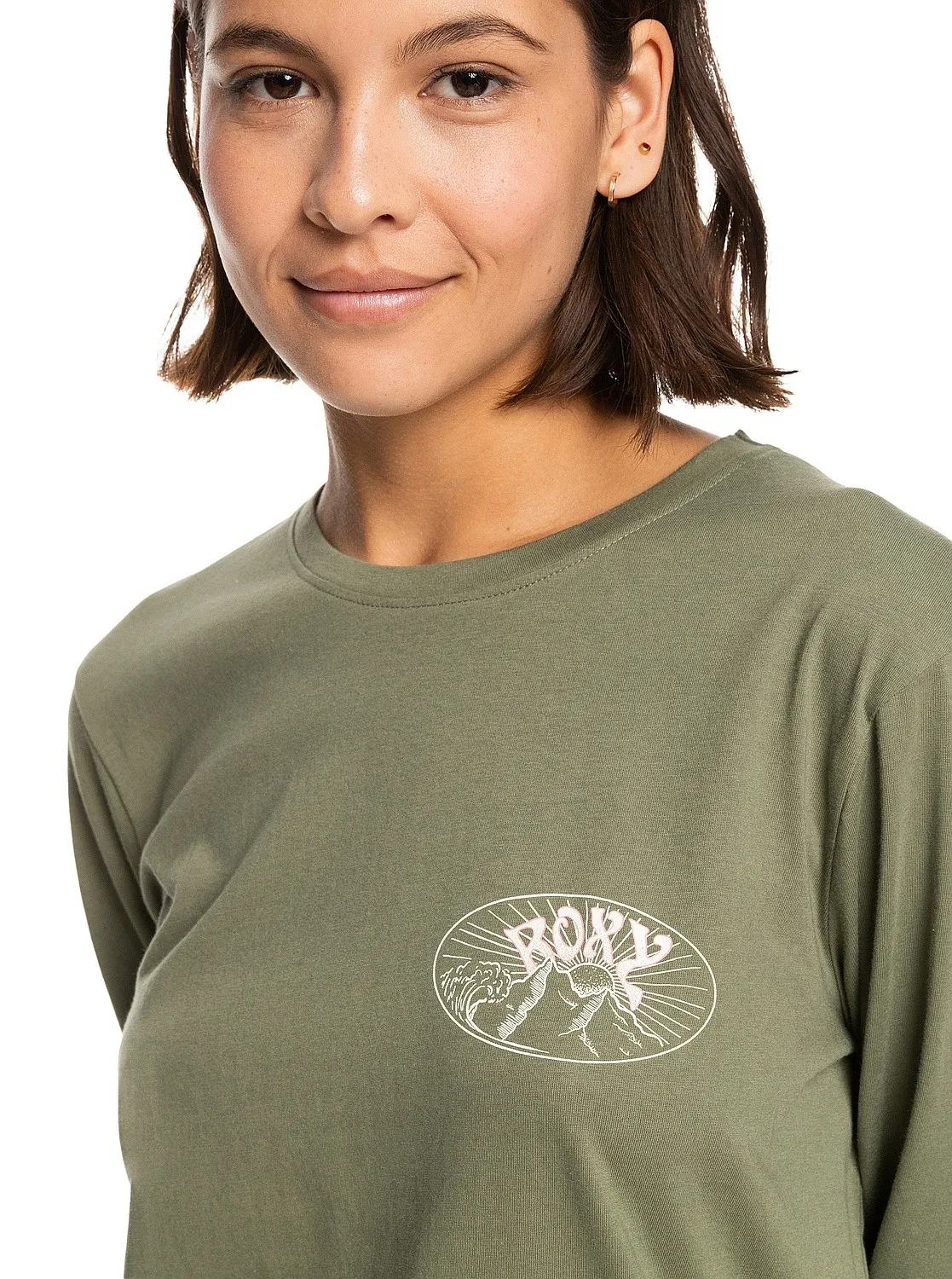 T-Shirt Roxy I Am A Rider LS - TPC0/Deep Lichen Green - women´s