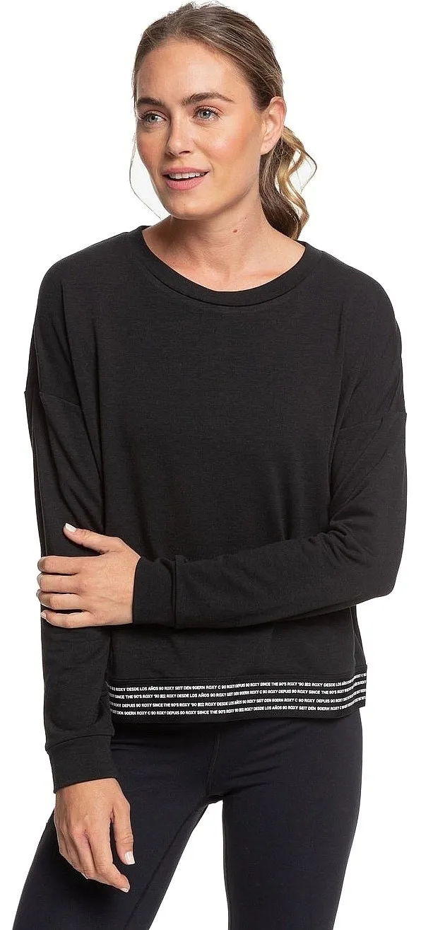 T-Shirt Roxy Lost In Time Fleece LS - KVJ0/Anthracite - women´s