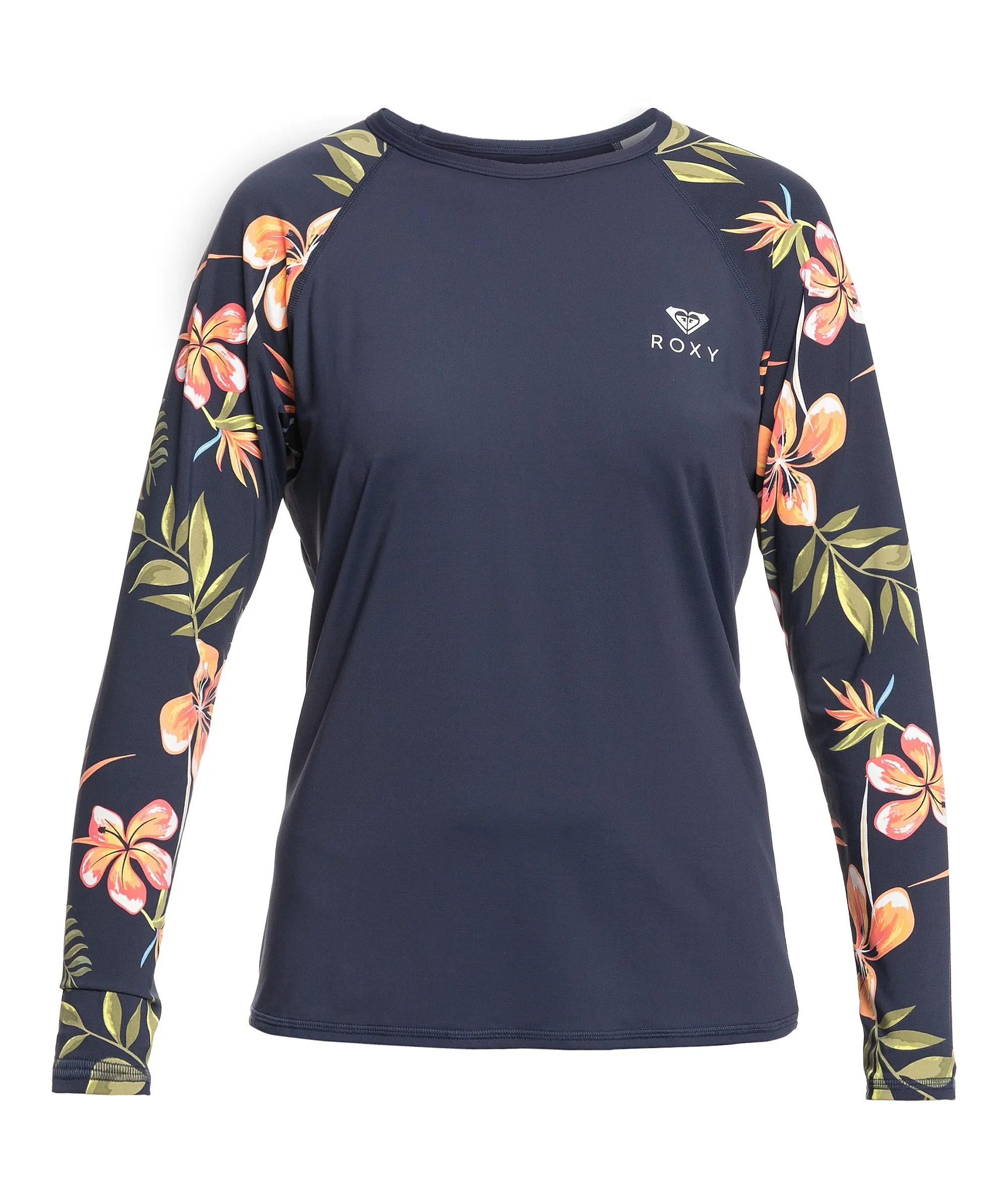 T-Shirt Roxy Lycra Printed LS - BSP6/Mood Indigo Tropical Depht - women´s