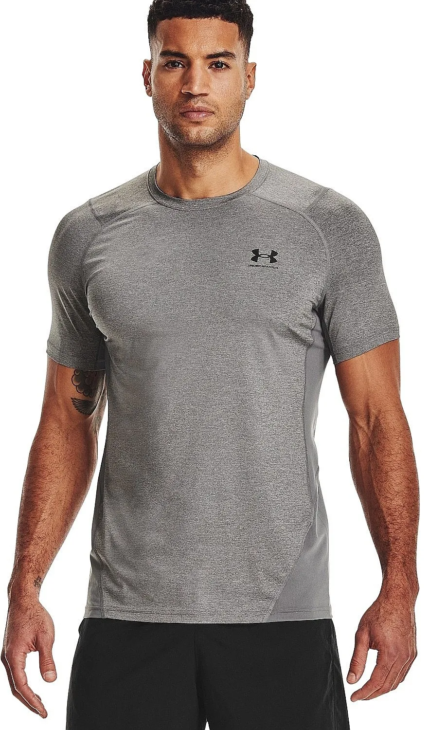 T-Shirt Under Armour HeatGear Armour Comp - 090/Carbon Heather/Black - men´s