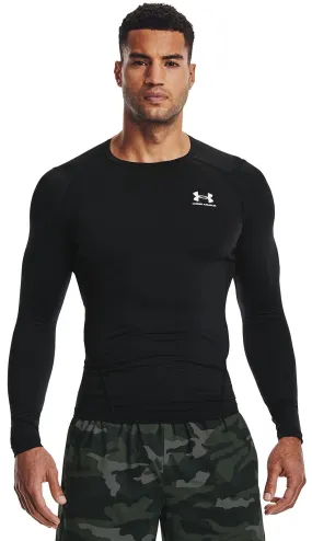 T-Shirt Under Armour HeatGear Armour Comp LS - 001/Black/White - men´s