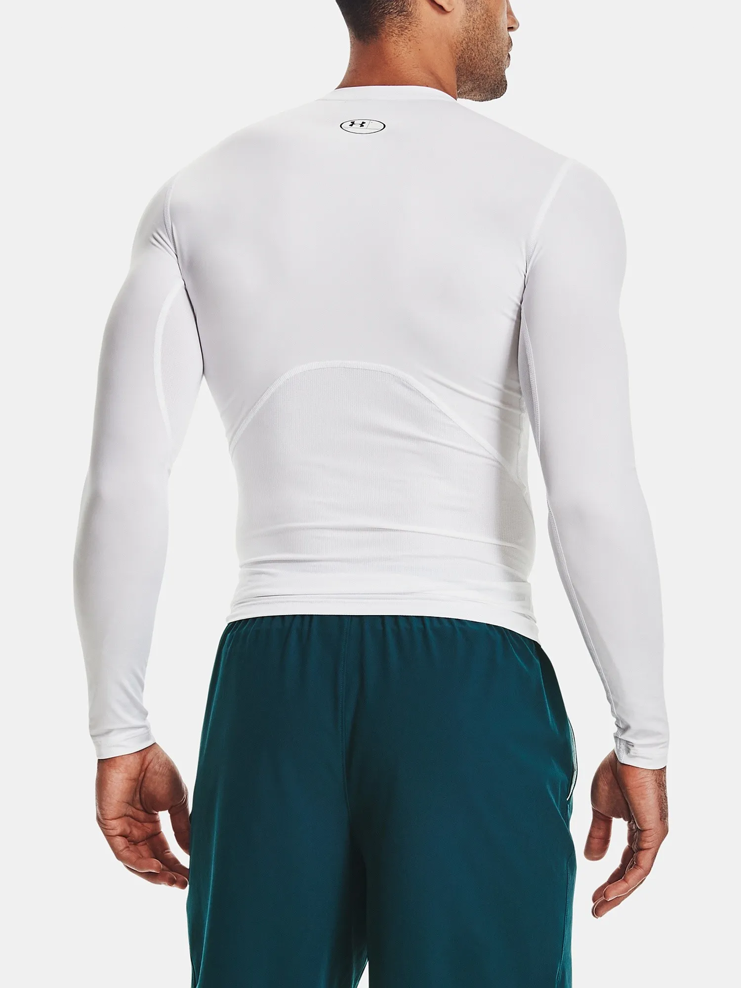 T-Shirt Under Armour HeatGear Armour Compression LS - White/Black - men´s