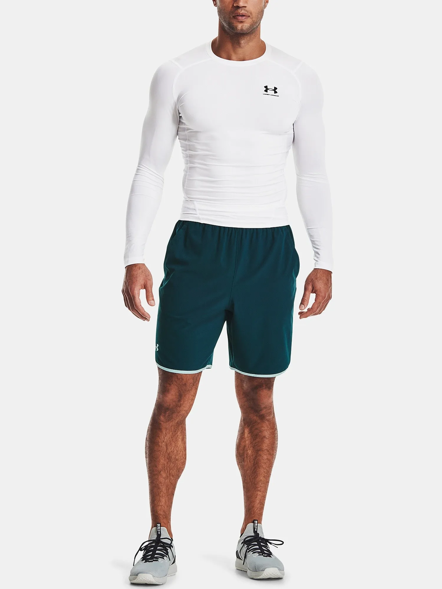 T-Shirt Under Armour HeatGear Armour Compression LS - White/Black - men´s