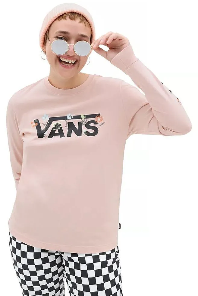 T-Shirt Vans Wyld Tangle Micro Ditsy BFF LS - Rose Smoke - women´s