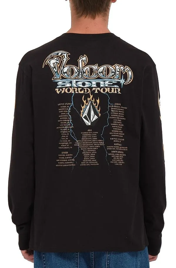 T-Shirt Volcom Stone Ghost LS - Black - men´s