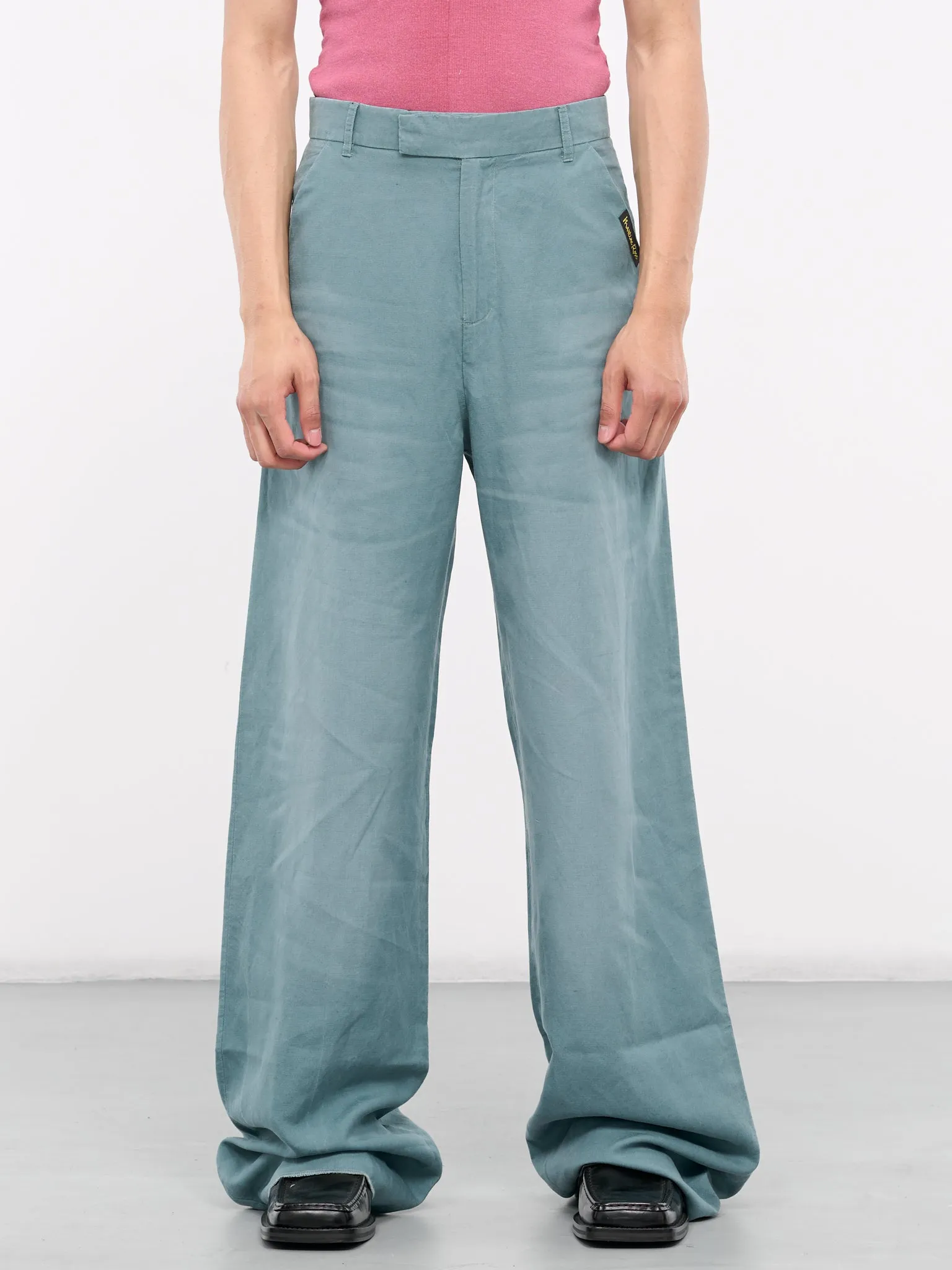 Tailored Extended Leg Trousers (347A-TEAL-SUNBLEACH)