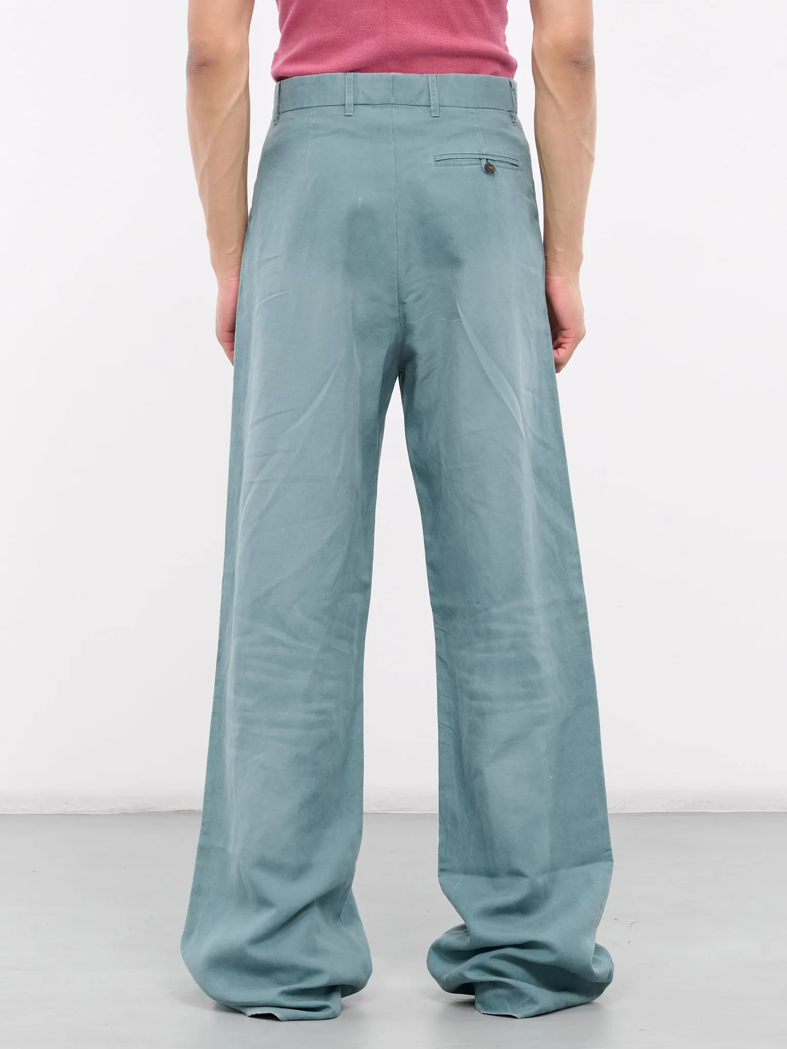 Tailored Extended Leg Trousers (347A-TEAL-SUNBLEACH)