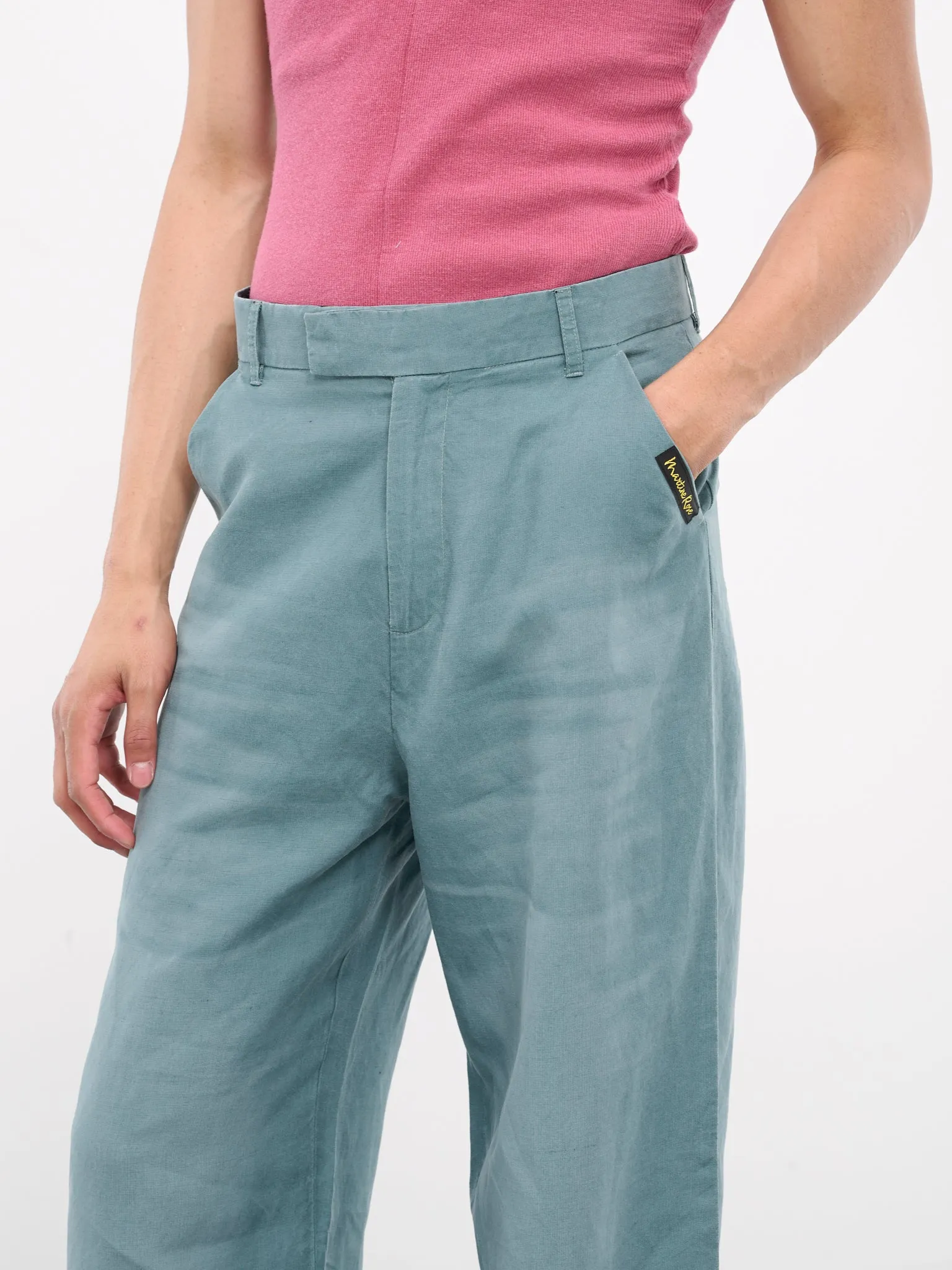 Tailored Extended Leg Trousers (347A-TEAL-SUNBLEACH)