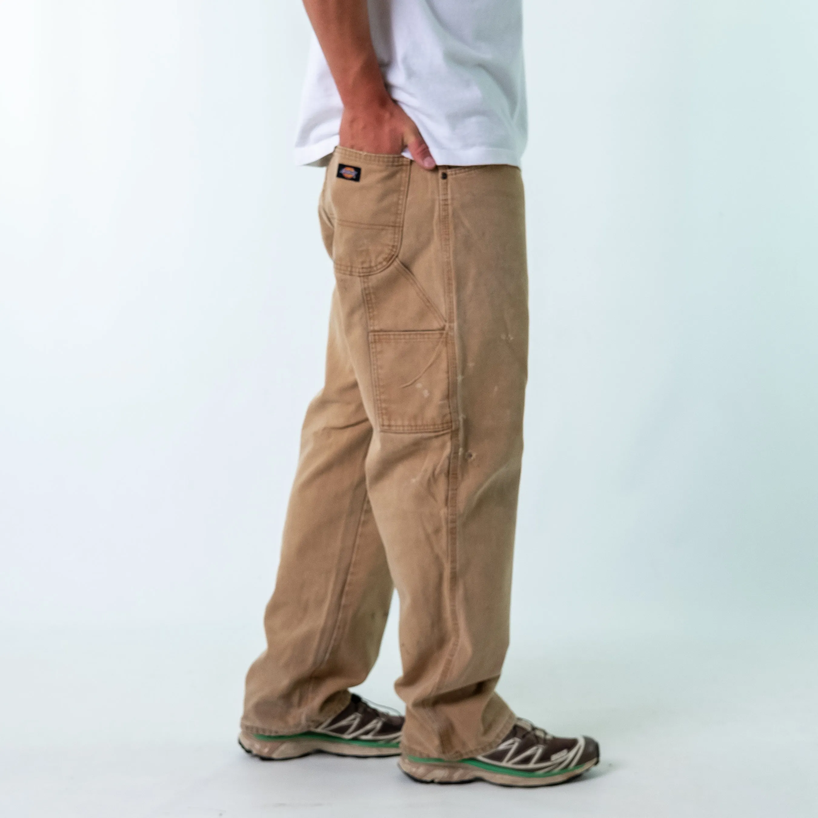 Tan y2ks Dickies Denim Carpenter Jeans Baggy Pants (36x30)