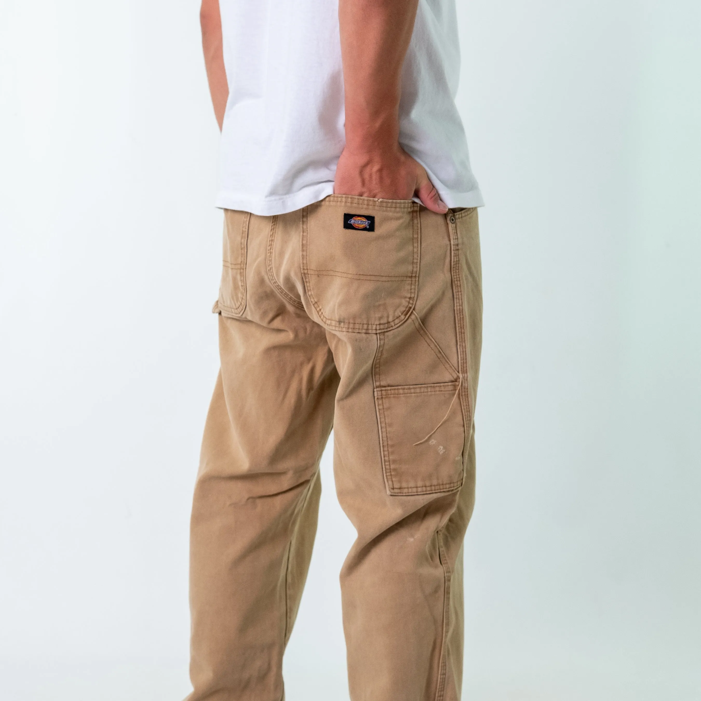 Tan y2ks Dickies Denim Carpenter Jeans Baggy Pants (36x30)