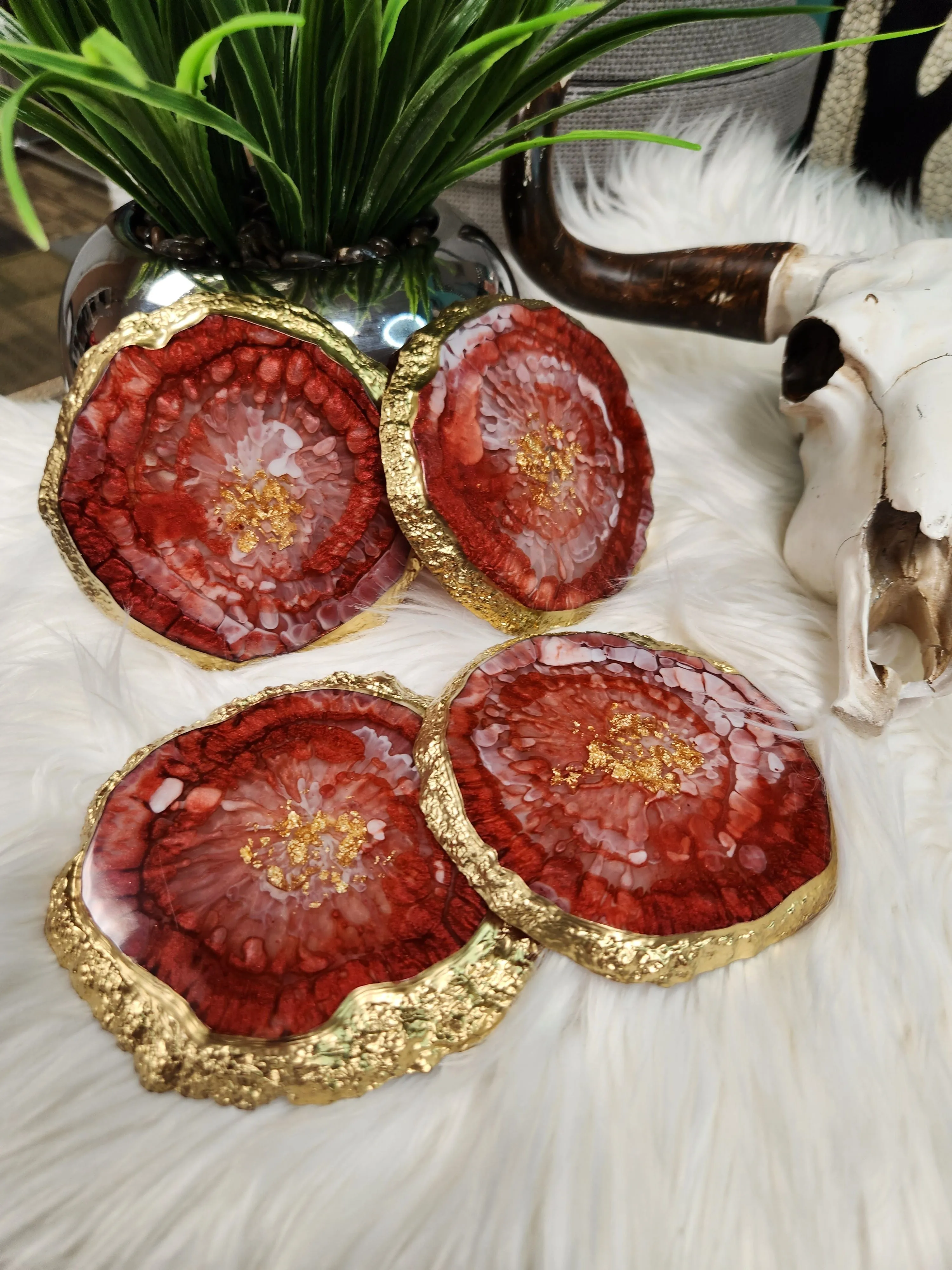 The Deja Resin Coaster, Candle Holder Set