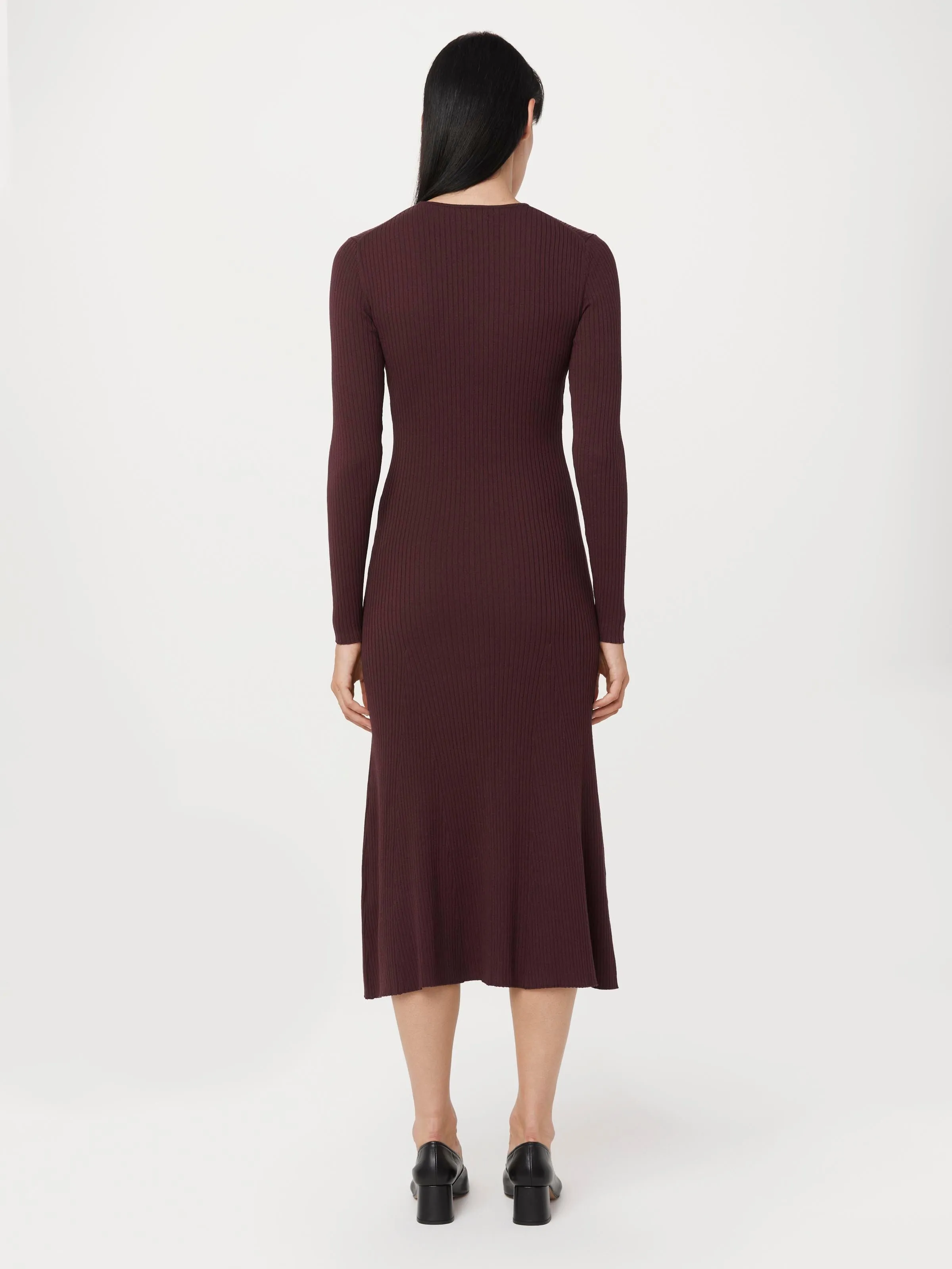 The Ribbed Maxi Dress in Pinot Noir