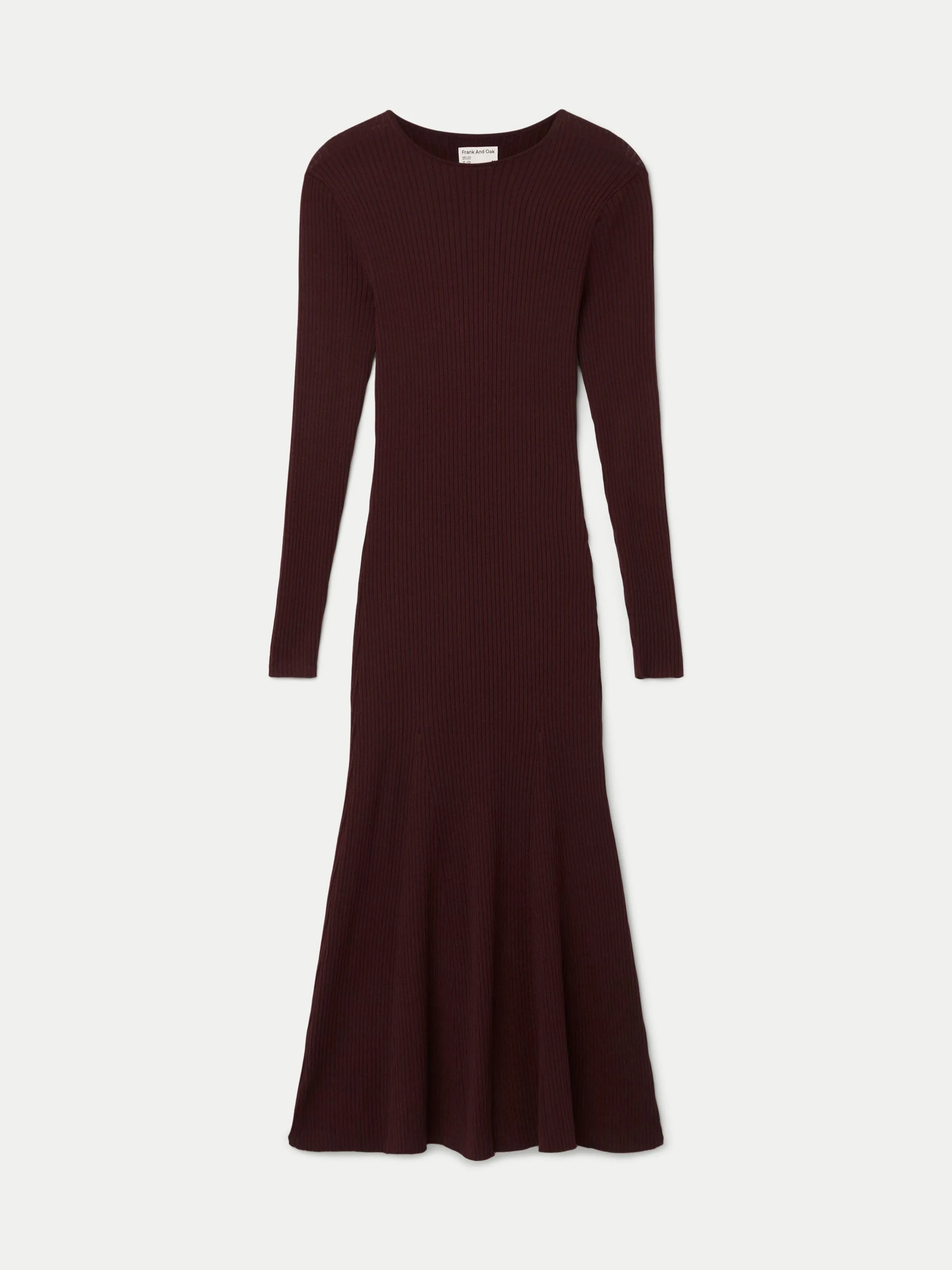 The Ribbed Maxi Dress in Pinot Noir