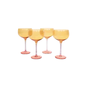 The Trio Coupe, Set of 4 - Passionfruit / Glass