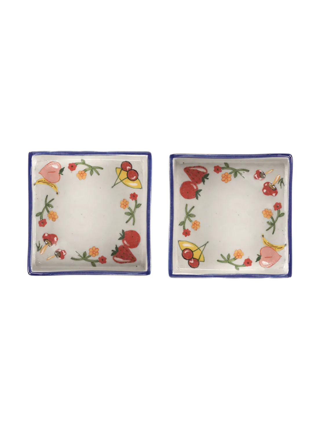 The Twin Trays, Set of 2 - Royal Fruit Basket / Ceramic