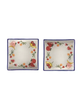 The Twin Trays, Set of 2 - Royal Fruit Basket / Ceramic